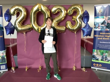 Louie Green collects his results
